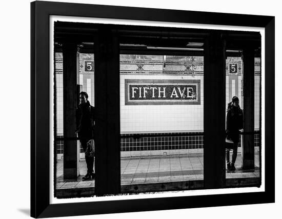 Moment of Life in NYC Subway Station to the Fifth Avenue - Manhattan - New York-Philippe Hugonnard-Framed Photographic Print