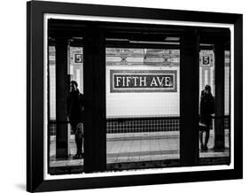 Moment of Life in NYC Subway Station to the Fifth Avenue - Manhattan - New York-Philippe Hugonnard-Framed Photographic Print