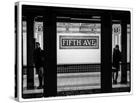 Moment of Life in NYC Subway Station to the Fifth Avenue - Manhattan - New York-Philippe Hugonnard-Stretched Canvas