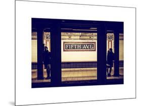 Moment of Life in NYC Subway Station to the Fifth Avenue - Manhattan - New York-Philippe Hugonnard-Mounted Art Print
