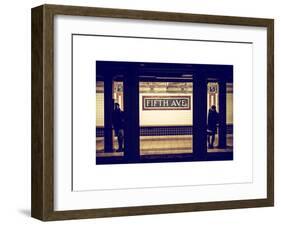 Moment of Life in NYC Subway Station to the Fifth Avenue - Manhattan - New York-Philippe Hugonnard-Framed Art Print