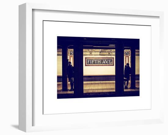 Moment of Life in NYC Subway Station to the Fifth Avenue - Manhattan - New York-Philippe Hugonnard-Framed Art Print