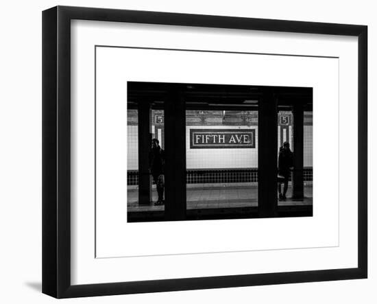 Moment of Life in NYC Subway Station to the Fifth Avenue - Manhattan - New York-Philippe Hugonnard-Framed Art Print