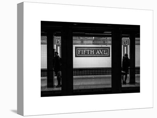 Moment of Life in NYC Subway Station to the Fifth Avenue - Manhattan - New York-Philippe Hugonnard-Stretched Canvas