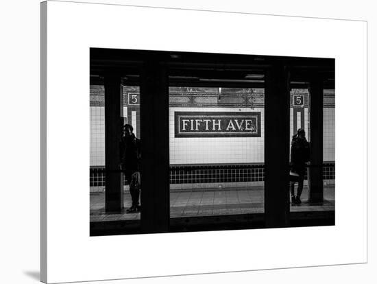 Moment of Life in NYC Subway Station to the Fifth Avenue - Manhattan - New York-Philippe Hugonnard-Stretched Canvas