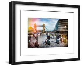 Moment of Life to City Hall with Tower Bridge - City of London - UK - England - United Kingdom-Philippe Hugonnard-Framed Art Print
