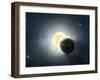 Moments before a Total Eclipse of the Sun-Stocktrek Images-Framed Photographic Print