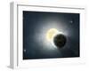 Moments before a Total Eclipse of the Sun-Stocktrek Images-Framed Photographic Print