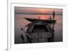 Moments of Life, on Gange's Shores, with Wooden Boat, Varanasi, Uttar Pradesh, India-ClickAlps-Framed Photographic Print