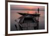 Moments of Life, on Gange's Shores, with Wooden Boat, Varanasi, Uttar Pradesh, India-ClickAlps-Framed Photographic Print