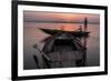 Moments of Life, on Gange's Shores, with Wooden Boat, Varanasi, Uttar Pradesh, India-ClickAlps-Framed Photographic Print