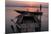 Moments of Life, on Gange's Shores, with Wooden Boat, Varanasi, Uttar Pradesh, India-ClickAlps-Mounted Photographic Print