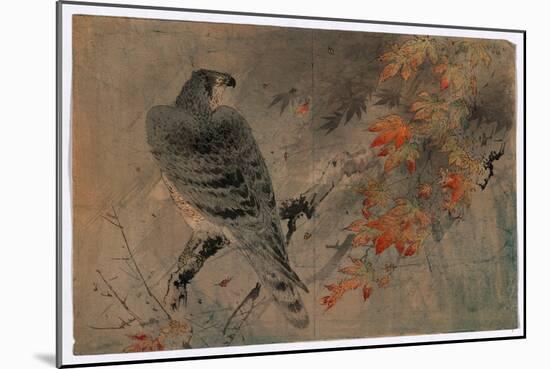 Momiji Ni Washi-null-Mounted Giclee Print