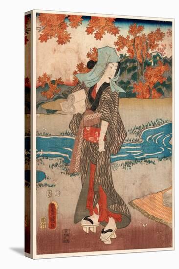 Momiji to Onna-Utagawa Toyokuni-Stretched Canvas