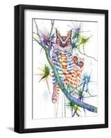 Momma and Baby Owl-Michelle Faber-Framed Giclee Print