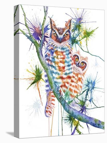 Momma and Baby Owl-Michelle Faber-Stretched Canvas
