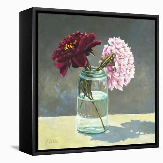 Moms Mason Jar-Jerry Cable-Framed Stretched Canvas