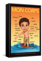 Mon Corps - My Body (Surfer Boy) in French-Gerard Aflague Collection-Framed Stretched Canvas