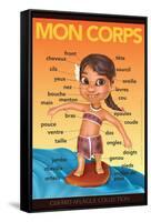 Mon Corps - My Body (Surfer Girl) in French-Gerard Aflague Collection-Framed Stretched Canvas