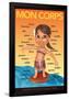 Mon Corps - My Body (Surfer Girl) in French-Gerard Aflague Collection-Framed Poster