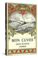 Mon Cuvier Wine Label - Europe-Lantern Press-Stretched Canvas