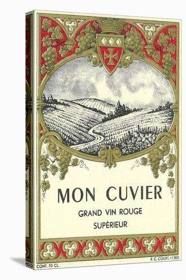 Mon Cuvier Wine Label - Europe-Lantern Press-Stretched Canvas