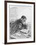 Mon Journal, Plate 2 from Les Toquades, 1858-Paul Gavarni-Framed Giclee Print