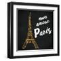 Mon Paris Gold I-Linda Baliko-Framed Art Print