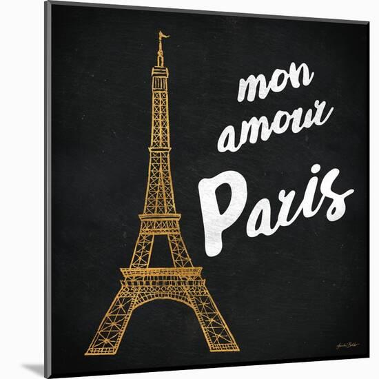 Mon Paris Gold I-Linda Baliko-Mounted Art Print