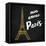 Mon Paris Gold I-Linda Baliko-Framed Stretched Canvas