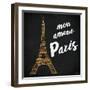 Mon Paris Gold I-Linda Baliko-Framed Art Print