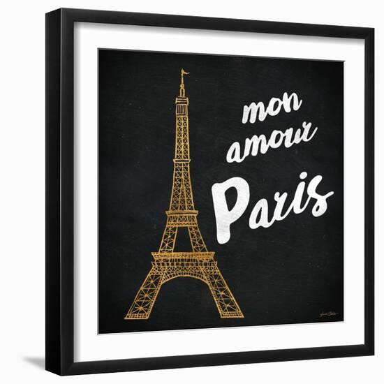 Mon Paris Gold I-Linda Baliko-Framed Art Print