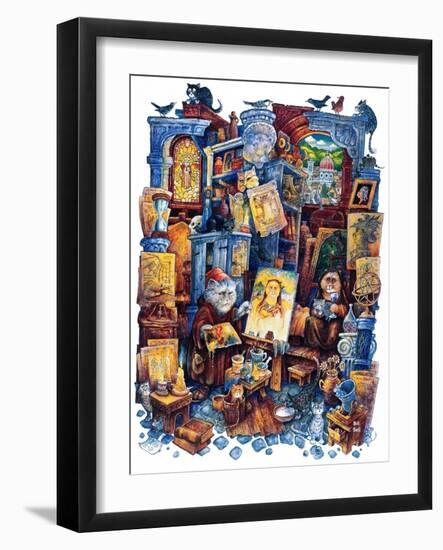 Mona Cat-Bill Bell-Framed Giclee Print