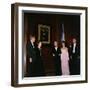 Mona Lisa, at the National Gallery with Andre Malraux, the Kennedys, LBJ, Jan. 1963-null-Framed Photo