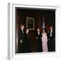 Mona Lisa, at the National Gallery with Andre Malraux, the Kennedys, LBJ, Jan. 1963-null-Framed Photo