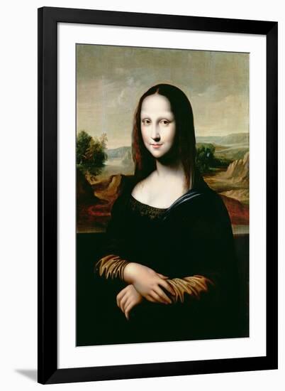 Mona Lisa, Copy of the Painting by Leonardo Da Vinci-Flemish-Framed Giclee Print