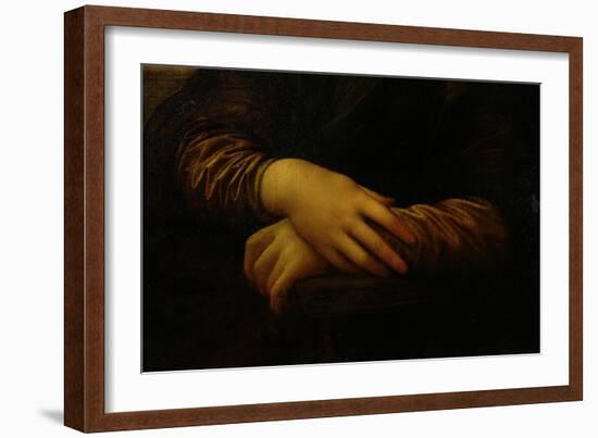 Mona Lisa, Detail of Her Hands, circa 1503-06-Leonardo da Vinci-Framed Giclee Print