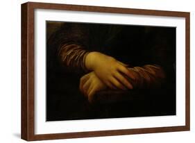 Mona Lisa, Detail of Her Hands, circa 1503-06-Leonardo da Vinci-Framed Giclee Print