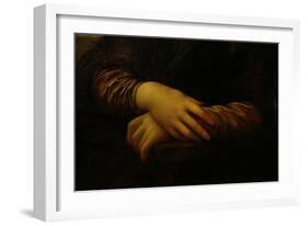 Mona Lisa, Detail of Her Hands, circa 1503-06-Leonardo da Vinci-Framed Giclee Print