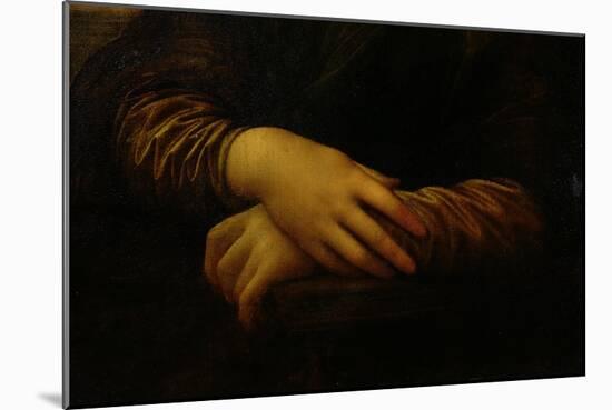 Mona Lisa, Detail of Her Hands, circa 1503-06-Leonardo da Vinci-Mounted Giclee Print