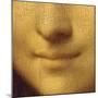 Mona Lisa - Detail of her Smile-Leonardo da Vinci-Mounted Giclee Print