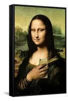 Mona Lisa Selfie Portrait-null-Framed Stretched Canvas