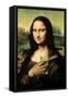 Mona Lisa Selfie Portrait-null-Framed Stretched Canvas
