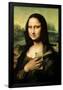 Mona Lisa Selfie Portrait-null-Framed Poster