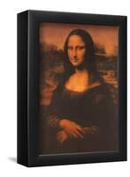 Mona Lisa Text-Leonardo da Vinci-Framed Mini Poster