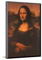 Mona Lisa Text-Leonardo da Vinci-Mounted Mini Poster