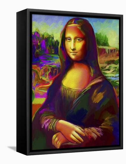 Mona Lisa-Howie Green-Framed Stretched Canvas