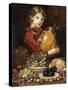 Mona Rosa, Daughter of the Painter, as Fruit Saleswoman-Martin Monnickendam-Stretched Canvas