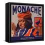 Monache Brand - Los Angeles, California - Citrus Crate Label-Lantern Press-Framed Stretched Canvas