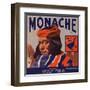 Monache Brand - Los Angeles, California - Citrus Crate Label-Lantern Press-Framed Art Print